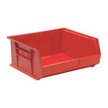 Hang & Stack Storage Bin, Polypropylene, Red, 7 in H, 16 1/2 in W, 14 3/4 in L