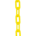 Plastic Chain, Yellow, Outdoor or Indoor, 2 in x 100 ft, Polyethylene, Gloss Finish