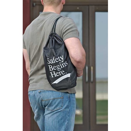 Backpack, Drawstring, Safety Begins Here