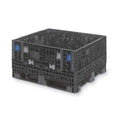 Collapsible Bulk Container 12.5 cu ft Volume Cap., 32 in L, 30 in W, 34 in H, Plastic, Black