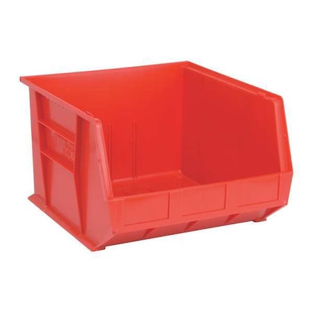 Hang & Stack Storage Bin, Polypropylene, Red, 11 in H, 16 1/2 in W, 18 in L
