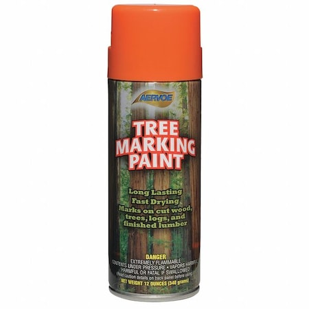 Tree Marking Paint, 12 oz., Orange, Solvent -Based