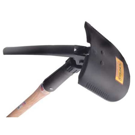 Shovel/Pick Combination Tool, Steel Blade, 42 in L Gray Wood Handle
