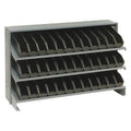 Steel Bench Pick Rack, 12 in D x 21 in H x 36 in W, 3 Shelves, Black