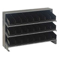 Steel Bench Pick Rack, 12 in D x 21 in H x 36 in W, 3 Shelves, Black