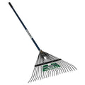 24 in Steel Spring Brace Spring Brace Rake, 24 Tines, 54 in L Aluminum Handle