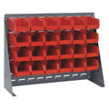 Steel Louvered Bench Rack, 1/4 in D x 21 in H x 27 in W, Gray