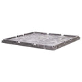 Bulk Container Cover 48 1/2 in L, 45 1/2 in W, 3 in H, Plastic, Black