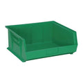 Hang & Stack Storage Bin, Polypropylene, Green, 7 in H, 16 1/2 in W, 14 3/4 in L