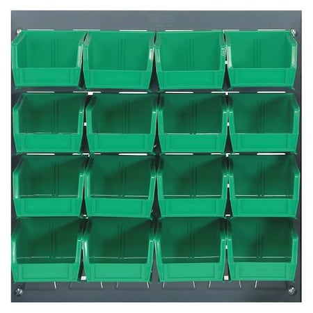 Steel Louvered Panel, 1/4 in D x 20 in H x 18 in W, Gray