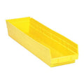 Shelf Storage Bin, Polypropylene, Yellow, 4 in H, 6 5/8 in W, 23 5/8 in L