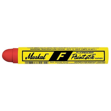 Paint Crayon, Large Tip, Fluorescent Red Color Family, 12 PK