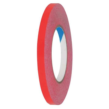 Bag Sealing Tape, PVC, Red, 3/8In x 180 Yd