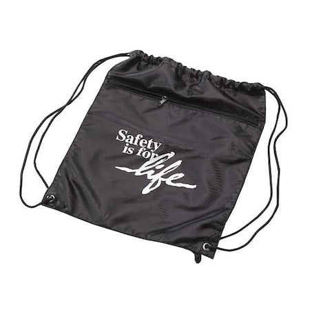 Backpack w/Drawstring, 17-1/2x15 In., BLK