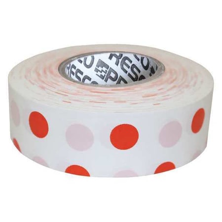 Flagging Tape, No Legend, Orange/White, 1 3/16 in Wide x 300 ft Length, Vinyl, 2 mil