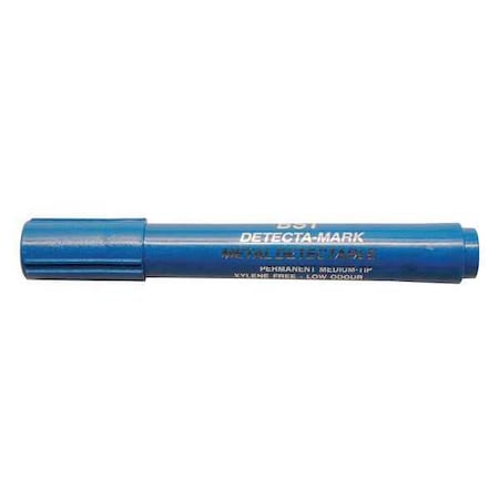 Metal Detectable Permanent Marker, Blue Color Family, 10 PK