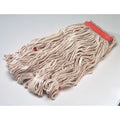 1 in String Wet Mop, 20 oz Dry Wt, Slide On Connection, Looped-End, White, Cotton/Synthetic