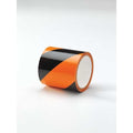 Floor Marking Tape, vinyl, No Legend, Black, Orange, 4 in W., 7 mil Thickness