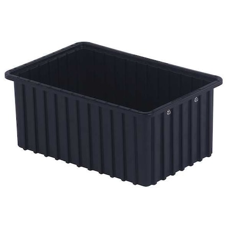 Polyethylene, Divider Box, Black, 16 1/2 in L, 7 in H