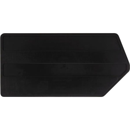 Plastic Divider, Black, 15 in L, 7 1/4 in H, 6 PK
