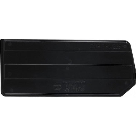 Plastic Divider, Black, 10 in L, 4 1/4 in H, 6 PK