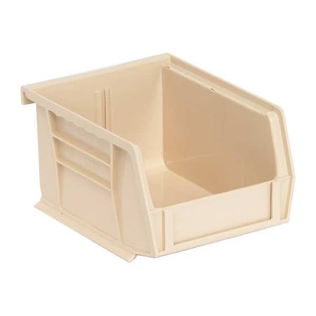 Hang & Stack Storage Bin, Polypropylene, Ivory, 3 in H, 4 1/8 in W, 5 3/8 in L