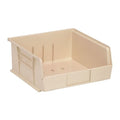 Hang & Stack Storage Bin, Polypropylene, Ivory, 5 in H, 11 in W, 10 7/8 in L