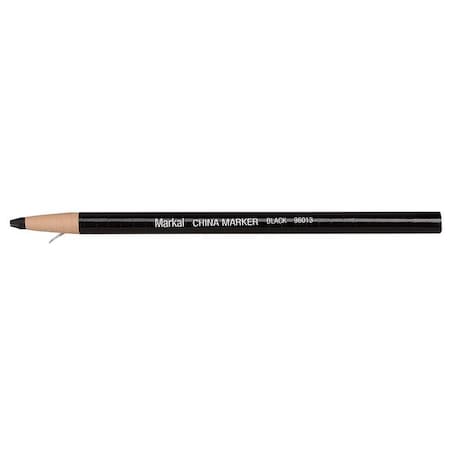 China Marker, Large Tip, Black Color Family, 12 PK