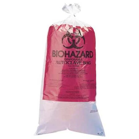 Autoclav.Biohaz.Bag, 8to10gal, Clear, PK100