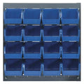 Steel Louvered Bench Rack, 1/4 in D x 20 in H x 18 in W, Gray