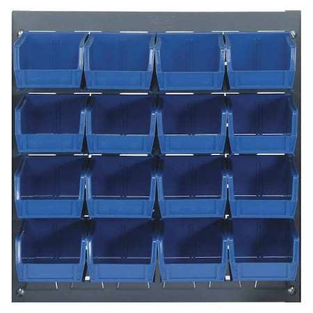 Steel Louvered Bench Rack, 1/4 in D x 20 in H x 18 in W, Gray