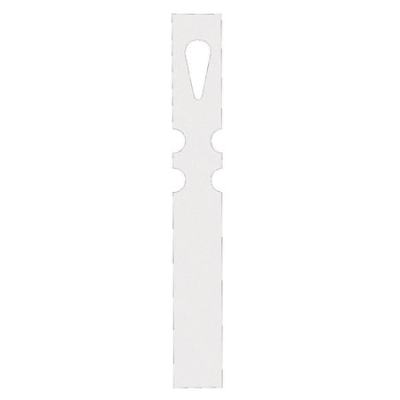 Blank Tag, Coated Paper, 7 1/2 in H x 1 in W, White, Rectangle, 1000 PK