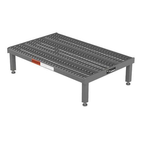 Single Step Platform, 9 in to 14 in H, 24 in W, 36 in D, Steel, 500 lb Load Capacity