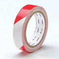 Floor Marking Tape, vinyl, No Legend, Red, White, 1 in W., 5 mil Thickness