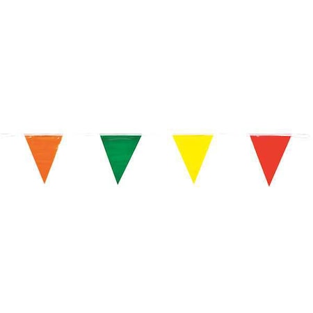 Pennants, Polyethylene, Multicolor, 60 ft.