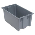 Stack & Nest Storage Container, 5.7 gal, 18 in L x 11 in W x 9 in H, Gray, Polyethylene