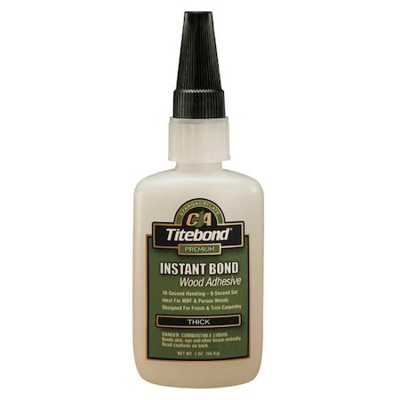 Instant Wood Adhesive, Thick, 2 oz, Clear
