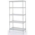 Stackable Ledge, D x 48"W x 4"H, Chrome