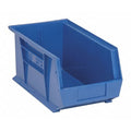 Hang & Stack Storage Bin, Polypropylene, Blue, 7 in H, 8 1/4 in W, 14 3/4 in L