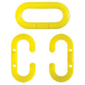 Chain Link for Plastic Chain Barrier, Yellow, 1 12/25 in Length, Gloss