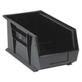 Hang & Stack Storage Bin, Polypropylene, Black, 7 in H, 8 1/4 in W, 14 3/4 in L