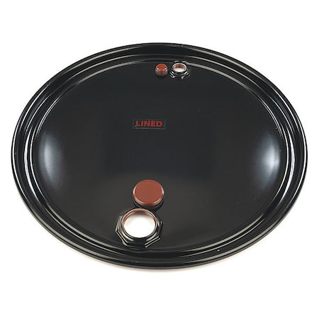 Drum Cover, 55 Gal, Steel, w/Bung Fittings