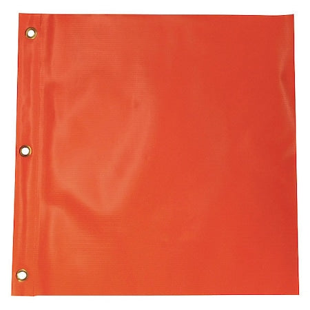 Handheld Warning Flag, Orange, Vinyl, Brass Grommets (Dowels Not Included)