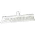 2 x 16 in Sweep Face Broom Head, Soft, Synthetic, White