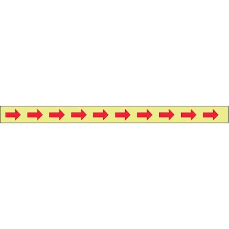 Floor Marking Tape, vinyl, No Legend, Red, Yellow, 3 in W., 10 mil Thickness