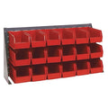 Steel Louvered Bench Rack, 1/4 in D x 20 in H x 36 in W, Gray