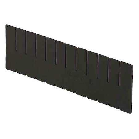 Plastic Divider, Black, 15 1/4 in L, 4 7/16 in H