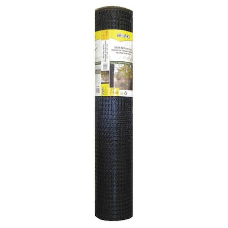 Deer Fence, 10 FT. X 330 FT, Black, Mesh Size 1.77" X 1.97"