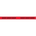 Barricade Tape, Danger, Red, 3 in Wide x 500 ft Length, Polypropylene, 4 mil