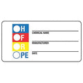 Label, Chemical Name_Manufacturer_Date_, Paper, 3 in W, 1 1/2 in H